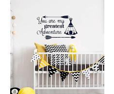 Arrow Wall Decal You Are My Greatest Adventure Vinilo Pegatinas de Pared Guardería Refranes Bebé Habitación para niños Sala de Juegos Decoración para el hogar 56 * 96Cm