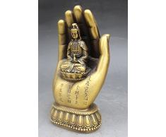 Liangliang988 - Estatua de Buda de Mano de Bronce Chino