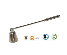 Kerafactum® – Apagavelas Larga de Acero Inoxidable con articulación – Velas Borrador Mecha Borrador