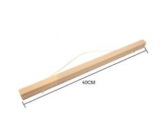 Portafotos magnético de madera marco de madera natural Picture Poster Artwork tela Hanger para la decoración doméstica 40cm Legno Bianco