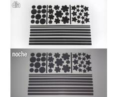 Pegatinas reflectantes para bicicletas "SafeRAD" para la seguridad vial - NEGRO