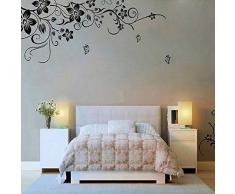 Culater® Ji Gran ExtraíBle Pared De Vinilo Etiqueta Mural De Arte CalcomaníA - Flores Y La Vid