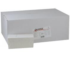 QUICKY toalla de papel ZZ-interfold 2 laicos de color blanco brillante 3.200 revistas Paquete 1er (1 x 1 pieza)