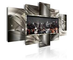 murando - Cuadro en Lienzo 200x100 cm New York Impresión de 5 Piezas Material Tejido no Tejido Impresión Artística Imagen Gráfica Decoracion de Pared Villa c-A-0069-b-n