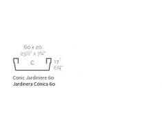 Vondom 41720 - Jardinera Cónica, 20 x 60 x 17 cm, color crudo