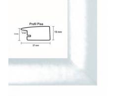 Pisa MDF marco para cuadros y pósteres 24x68 cm 68x24 cm Color selecionado: blanco brillante Con vidrio acrílico antireflejo