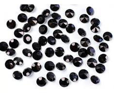 100 pcs piedras decorativas de los diamantes de 1,2 cm // Diseño de boda de bautizo Steru juego de diseño de la bandera británica decoración de mesa decorativo (colour negro)