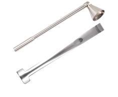 Wedo Romance Pinzas para velas de té y apagavelas, acero inoxidable, plata