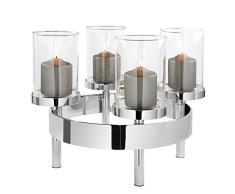 Fink – Candelabro de Adviento, Corona de Adviento – Rodin – con Cilindros de Cristal – Diámetro: 40 cm