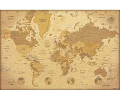 Grupo Erik Editores Mapa Mundo Es Vintage - Poster, 61 x 91.5 cm