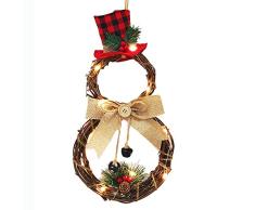 Corona de Navidad HotEU para colgar en la pared o en la puerta, Mixed 1, 40*20cm