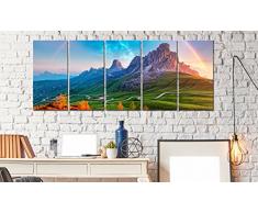 murando - Cuadro en Lienzo Paisaje 200x80cm Impresion en Calidad fotografica - 5 Partes - Cuadro en Lienzo Tejido-no Tejido – Naturaleza Montana c-B-0303-b-m
