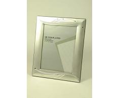 CAPRILO. Set de 2 Marcos de Fotos Decorativos de Metal Elegance. Portarretratos. Portafotos, Regalos Originales de Comunión y Bautizos. Decoración Hogar. Foto 10 x 15 cm. IB 7