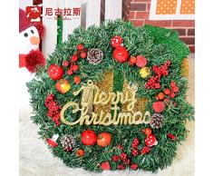 Guirnaldas de Navidad guirnaldas de frutas corona anillo de ratán tiendas, restaurante adornos de Navidad