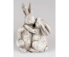 dekojohnson - Figura Decorativa de Conejo de Pascua (19 x 25 cm, Incluye Tarjeta de Regalo)