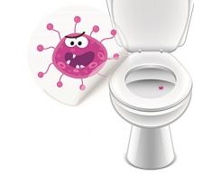 4 x Adhesivo WC Monster, toilettensticker Funny Kids baño equipo – lk-trend & estilo