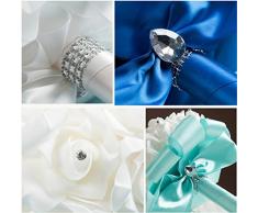 Cosanter - Ramo de flores para decoración de boda, para novia, con rosas artificiales, hecho a mano