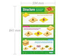 Música estructura |music gráfico de pared/póster educativo (Alto, tamaño A1, 840 mm x 584 mm)