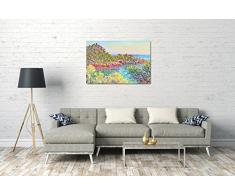 Impresión Sobre Lienzo (120x80cm): Claude Monet - Paisaje en Montecarlo