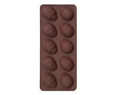 zyurong - 1 unidad de molde de silicona para huevos de Pascua; para chocolate casero, jabón, dulces, pastel, pudin, gelatina, pan, magdalenas; color al azar, silicona, Random Color, 10-Cavity