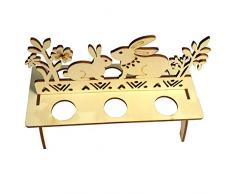 foyar Bandeja de Madera para Huevos de Pascua, Decoraciones de Madera de Pollo Lindo Conejo de Bricolaje Huevos de Pascua Soportes de Almacenamiento Decoración para el hogar Appropriate
