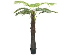 Tidyard Decoración de Hogar Flores Palmera Artificial con macetero 240 cm Verde