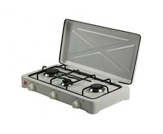 FM Calefacción HG-300 Mesa Encimera de gas Blanco hobs - Placa (Mesa, Encimera de gas, Esmaltado, Blanco, Giratorio, Frente)