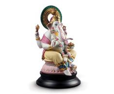 LLADRÓ Escultura Lord Ganesha. Serie Limitada. Ganesha de Porcelana.