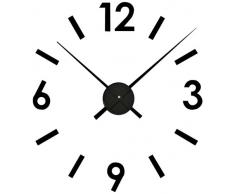 Versa 16660121 Reloj de pared adhesivo Negro Pegatina, Dimensiones regulables