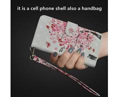 Sunrive Funda para Blackview A60 Pro (2019), Cuero Artificial Sintético Protectiva Carcasa Resistente Cierre Magnético,en Folio,Soporte Plegable(Gato árbol) + 1x Lápiz óptico