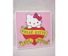 CUADRO TABLA MARCO INFANTIL HELLO KITTY CORAZON