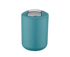 Wenko 21226100 Brasil - Papelera con tapa basculante (tamaño pequeño), color azul petróleo