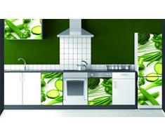 Plage Verduras Vinilo Adhesivo para la Cocina, Vinilo, Verde, 60x180 cm