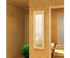 Songmics Armario y Espejo 2 en 1 Joyero de pared 36 x 120 x 9,5 cm Color blanco JBC24W