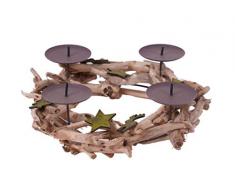 Spetebo - Corona de Adviento de Madera, 30 cm, Soporte para Velas