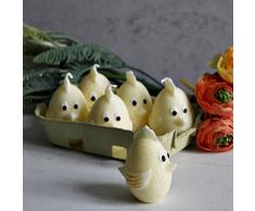 Ei Deko Vela Pascua estearina 6 pieza Amarillo Vela Pollito de Pascua