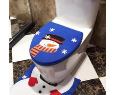 ✽Internet✽ Decoración de la Navidad del muñeco de nieve cubierta de la tapa WC individual