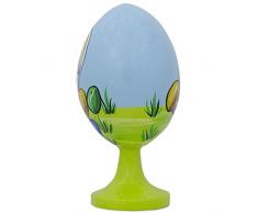 BestPysanky 3,5 "Conejo de huevos de Pascua de madera figura decorativa