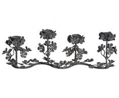Corona de adviento - Pretty excepcionales Adeventskranz con 4 soportes para velas + 4 velas de aire antiguo y-look