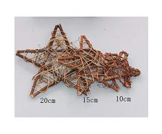 MoGist Corona de Navidad Creativo DIY ratán Guirnalda ratán Corona Corona de Madera Christmas Wreath Corona de Adviento Puerta Corona Corona de Navidad, Pentagramm-10cm, 10 cm
