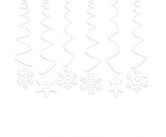 SENDILI 6 Piezas Navidad Copos de Nieve Decoración - Decoraciones Remolino Colgante de Copo de Nieve Fiesta de Decoración