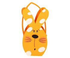 Cesta de Pascua Conejo Fieltro Funda de Fieltro Naranja Pascua Nido Oster Funda 24 x 10 x 11,5 cm