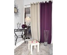 Lovely Casa R69449062 Night - Cortina opaca (algodón, 135 x 260 cm), color gris