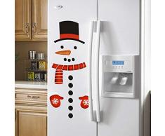 Navidad Muñeco De Nieve Nevera Calcomanía Refrigerador Pegatinas, Ventana Novedad Divertido Vacaciones Decoración Navideña