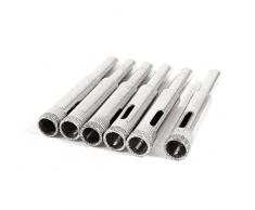 Sourcingmap a14022800ux0031 - 6 unidades de 8 mm de brocas de diamante agujero de baldosas de cerámica de cristal de la sierra