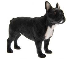 Leonardo Collection Figura Decorativa de Bulldog Francés Perro, Piedra, Negro