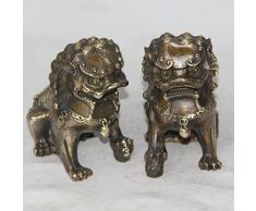 YUNHAO - Figura de Perro Chino de león de Bronce