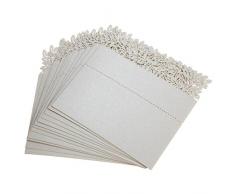 50 x da. WA boda mesa nombre soporte para tarjetas de nombre lugar mesa número tarjeta decoración para boda fiesta (blanco)