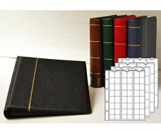 Prophila Álbum para monedas, con 4 hojas para 110 monedas rojo