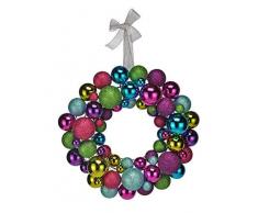 Spetebo Bolas navideñas para Puerta Corona 30 cm – Bola de Navidad Corona Decorativa Corona de Adviento Corona